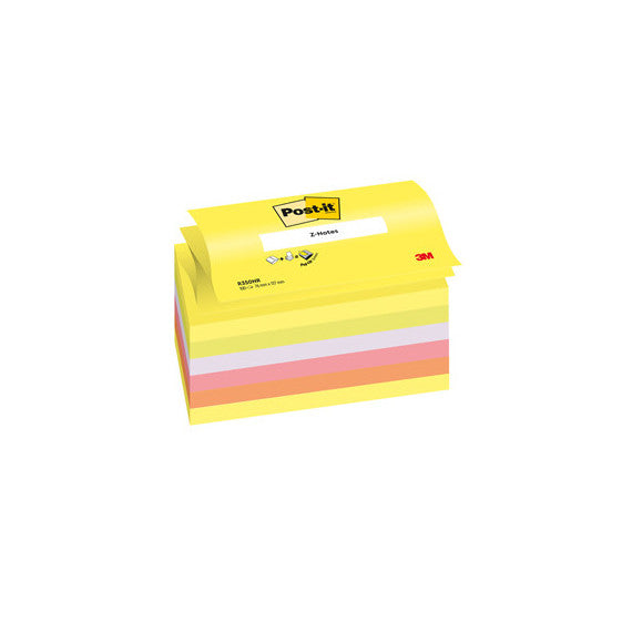 Blocco Post it® Super Sticky Z Notes - R350NR - 76 x 127 mm - assortiti neon - 100 fogli - Post it®