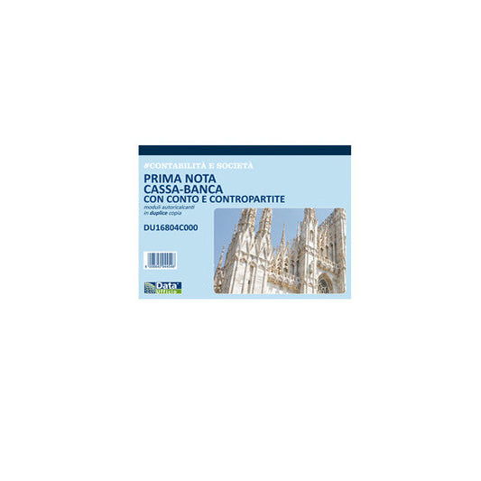 Blocco prima nota cassa - 50/50 copie autoricalcanti - 21,5 x 29,7 cm - DU16804C000 - Data Ufficio