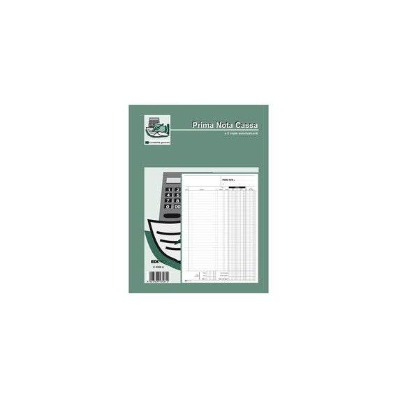 Blocco prima nota cassa entrate/uscite/Iva - 50/50 fogli autoricalcanti - 31 x 21cm - Edipro