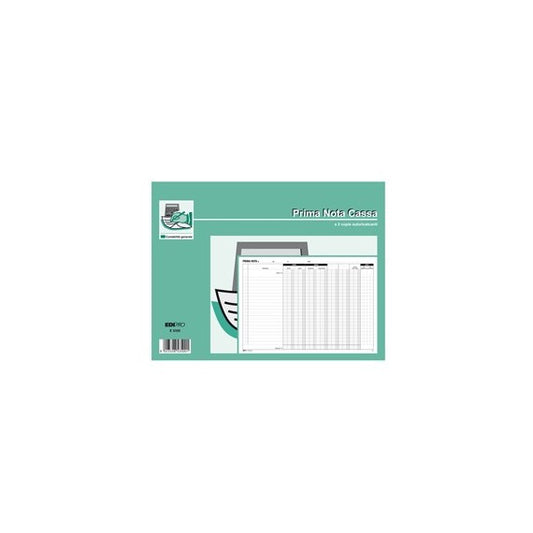 Blocco prima nota cassa/banca - 50/50 fogli autoricalcanti - 22 x 30cm - Edipro