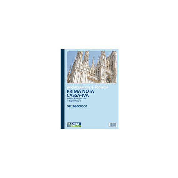 Blocco prima nota cassa/IVA - 50/50 copie autoricalcanti - 29,7 x 21,5 cm - DU1680C0000 - Data Ufficio