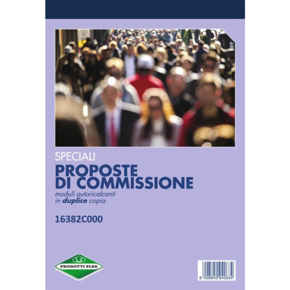 Blocco proposte di commissione Data Ufficio A5 - 50x2 copie autoricalcanti DU16382C000