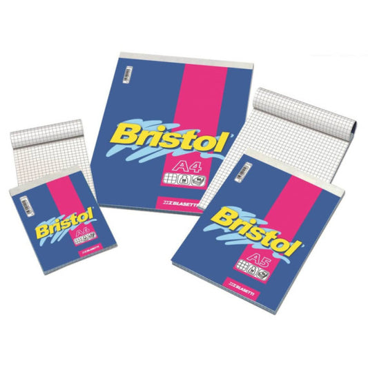 Blocco punto metallico Blasetti Bristol A4 - 70 ff - 50 g/m2 - 5 mm 1037