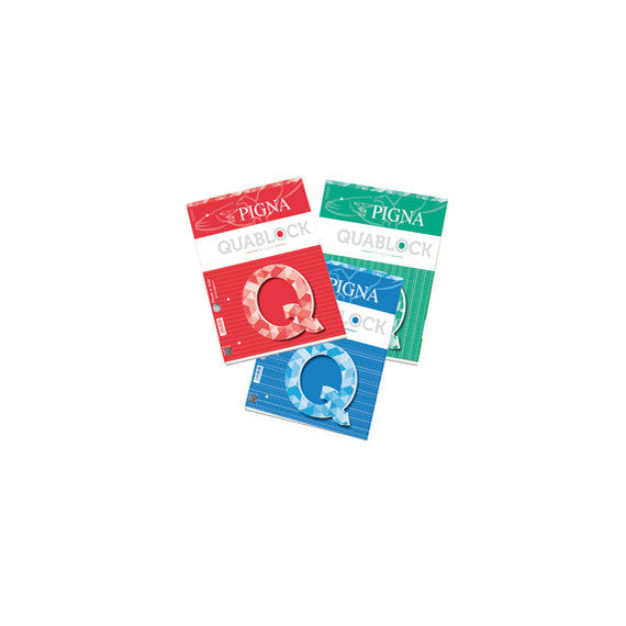 Blocco Quablock Original - A4 - quadretti 4mm - 80 gr - 50 fogli - Pigna