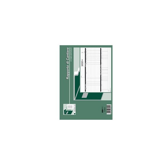 Blocco rapporto di cantiere - 50/50 fogli autoricalcanti - 21 x 30cm - Edipro