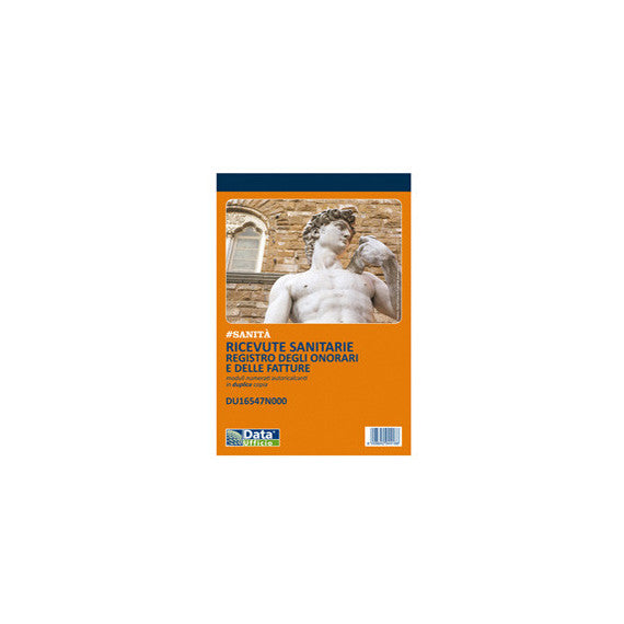 Blocco registro onorari/fatture ricevute sanitarie - 50/50 copie numerate autoricalcanti - 21,5 x 14,8 cm - DU16547N000