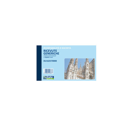 Blocco ricevute generiche - 50/50 copie autoricalcanti - 10 x 16,8 cm - DU162570000 - Data Ufficio