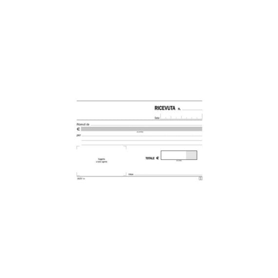 Blocco Ricevute generiche Flex 10x16,8 cm - 50x2 copie autoricalcanti DU162570000