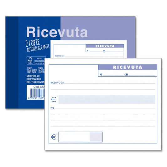 Blocco ricevute generiche O.C.L. - 50x2 copie autoricalcanti - 15x10 cm Z10584Z118499