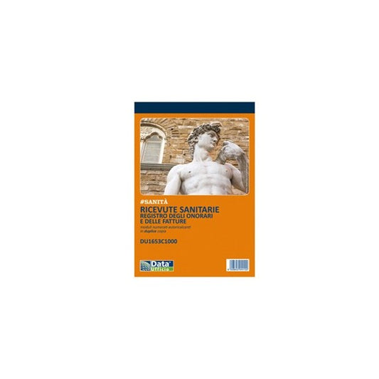 Blocco ricevute sanitarie numerate - 100/2 copie autoricalcanti - 21,5x14,8cm - DU1653C1000 - Data Ufficio