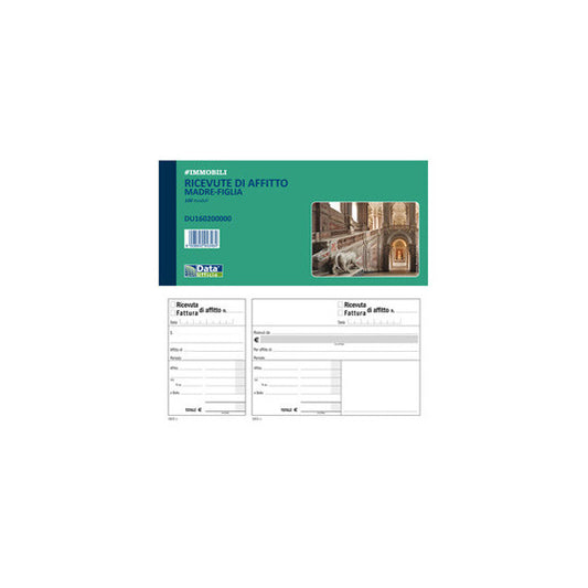Blocco ricevute/fatture affitto madre-figlia - 100 pagine - 10 x 21,5 cm - DU160200000 - Data Ufficio