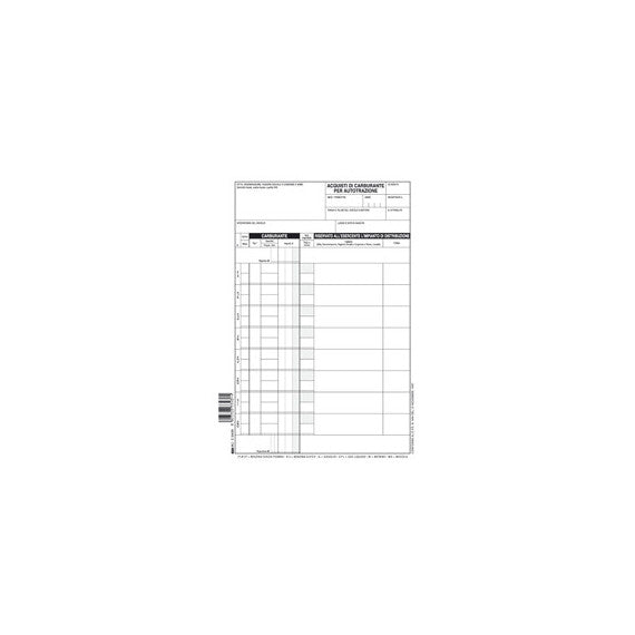 Blocco schede prelievo carburante - 21 x 15cm - 50 fogli - Edipro