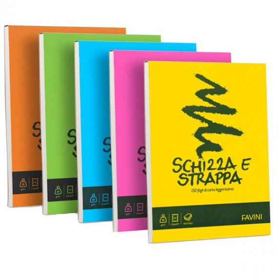 Blocco Schizza & Strappa - A4 - 210 x 297mm - 50gr - 150 fogli - Favini
