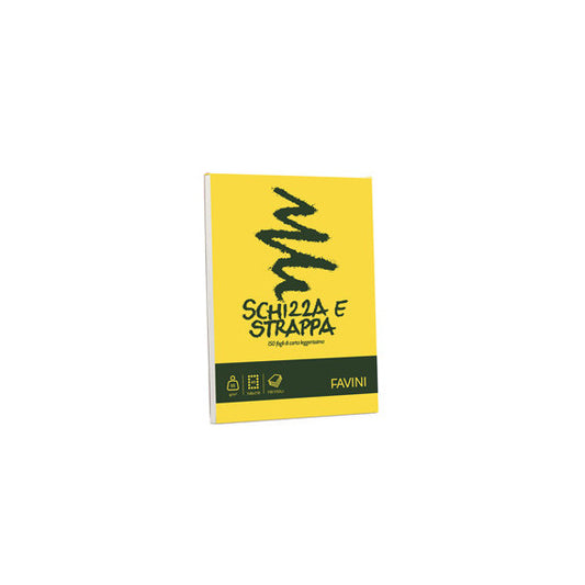 Blocco Schizza & Strappa - A5 - 150 x 210mm - 50gr - 150 fogli - Favini