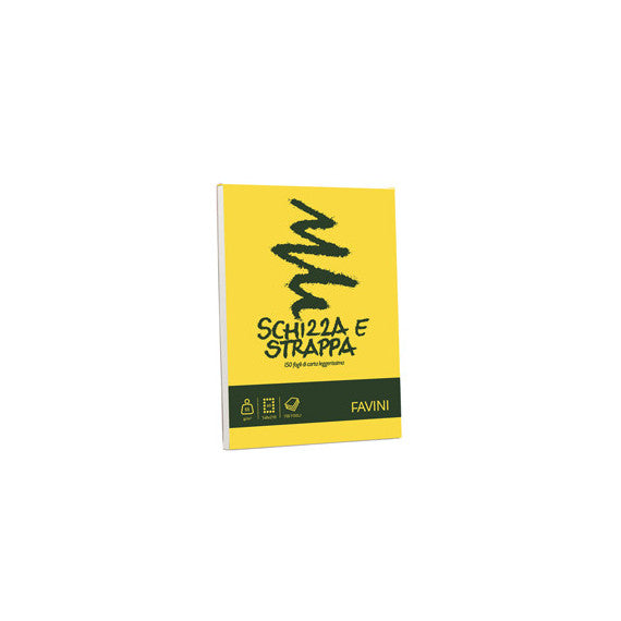 Blocco Schizza & Strappa - A5 - 150 x 210mm - 50gr - 150 fogli - Favini