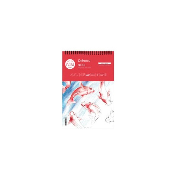 Blocco schizzi Debutto - A4 - 21 x 29,7 cm - 120 gr - 70 fogli - bianco - CWR