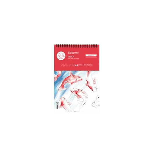Blocco schizzi Debutto - A4 - 21 x 29,7 cm - 120 gr - 70 fogli - bianco - CWR