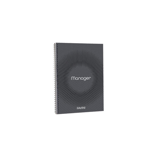 Blocco Spiral Manager 4 fori - microperforato - 23 x 29,7cm - 10mm - 80gr - 90 fogli - Favini