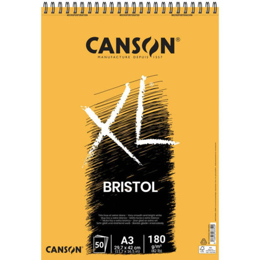 Blocco spiralato Canson Bristol XL 50 ff A3 180 g/m² C31078A022