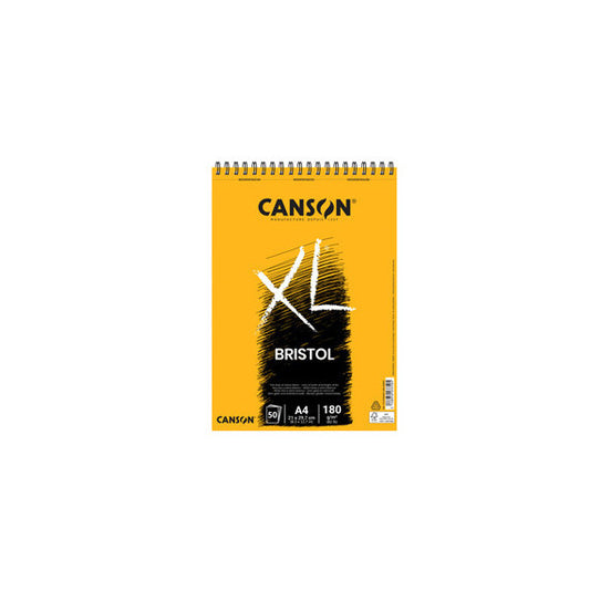 Blocco spiralato lato corto XL Bristol - A4 - 180 gr - 50 fogli -  Canson