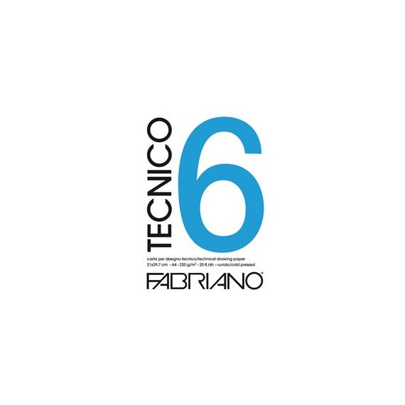 Blocco Tecnico 6 - 25x35cm - 20 fogli - 220gr - ruvido - Fabriano