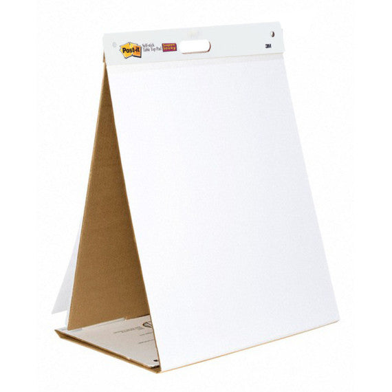 Blocco/Lavagna da tavolo Super Sticky autoportante - 563R - 20 fogli in carta riciclata - 58,4 x 50,8 cm - bianco - Post