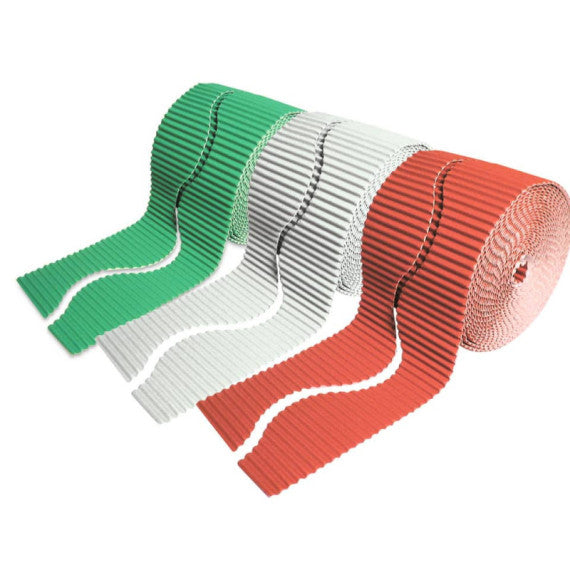 Bordo ondulato CWR in rotolo h. max 6 cm x 15 m rosso 06276