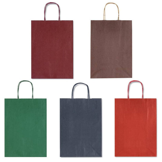 Borsa Allegra su carta kraft bianca colori dark assortiti conf. 25 pz Rex-Sadoch 46x16x49 cm - SDF46DAR