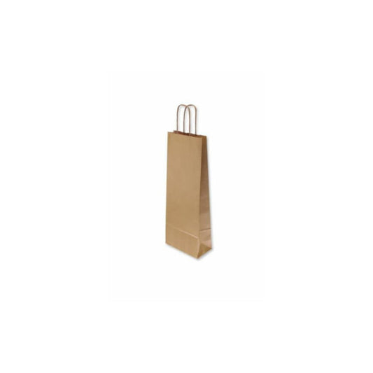 Borsa porta bottiglia Florio Carta colore avana - formato 14x9x40 cm - conf. 25 pz - 70357