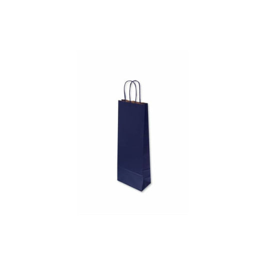 Borsa porta bottiglia Florio Carta colore blu - formato 14x9x40 cm - conf. 25 pz - 72191