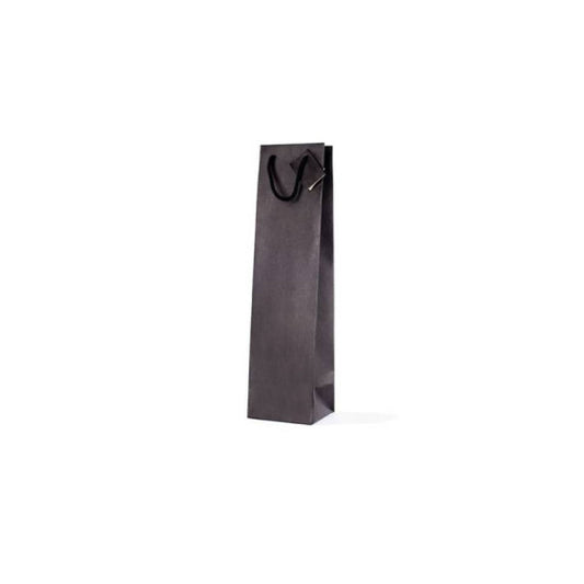 Borsa portabottiglie in carta Kraft Decoration nera - 10x9x39 cm - conf. 10 pz - BCA334N