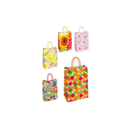 Borsa shopper Florio Carta fantasie assortite - formato 36x12x41 cm - conf. 25 pz - 73181