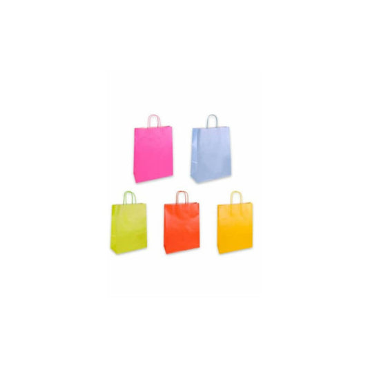 Borsa shopper Florio Carta perlata colori perlati assortiti - formato 18x8x20 cm - conf. 25 pz  - 73716