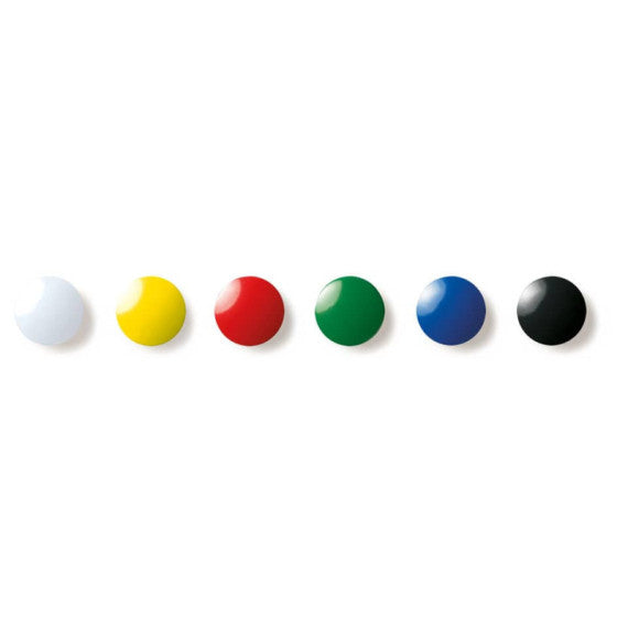 Bottoni magnetici Lebez Ø 30 mm - conf. 20 pezzi - colori assortiti - 2141