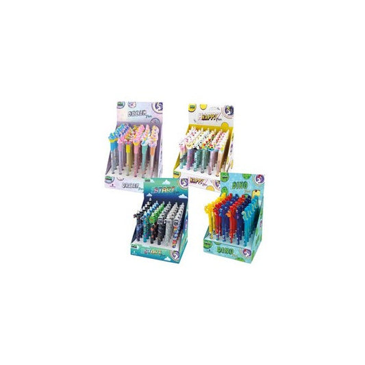 Box penne cancellabili - 4 expo da banco - fantasie assortite - Lebez - conf. 144 pezzi