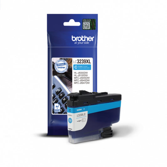 BROTHER LC-3239XLC CIANO CARTUCCIA ORIGINALE PER BROTHER MFC-J6945DW MFC-J5945DW.J6947,HL-J6000DW LC3239XL 5.000 PAGINE