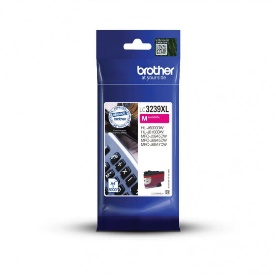 BROTHER LC-3239XLM MAGENTA CARTUCCIA ORIGINALE PER BROTHER MFC-J6945DW MFC-J5945DW.J6947,HL-J6000DW LC3239XL 5.000 PAGINE
