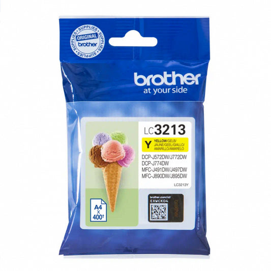 BROTHER LC3213Y GIALLA CARTUCCIA ORIGINALE PER BROTHER DCP J772DW, J774DW, MFC J890DN, J895DW LC-3213 CAPACITA' 400 PAGINE