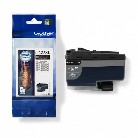 Brother LC427XLBK nera alta capacità cartuccia originale per Brother HL J6010DW,MFC J5955DW,J6955,J6957 LC-427XL 6.000 pagine