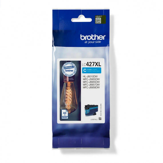 Brother LC427XLC ciano alta capacità cartuccia originale per Brother HL J6010DW,MFC J5955DW,J6955,J6957 LC-427XL 5.000 pagine