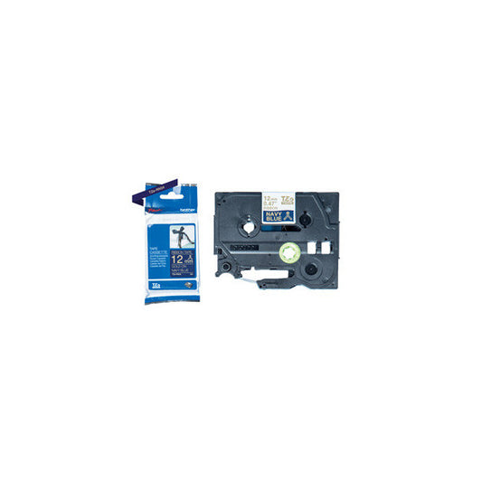 Brother - Nastro - 12 mm x 4 mt - Oro / Blu - TZERN34
