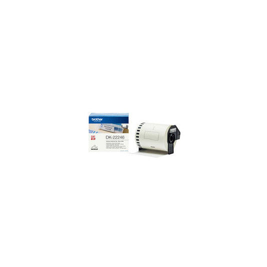 Brother - Nastro adesivo in Carta - Nero/Bianco - 103.6 mm-30.48 metri lunghezza - QL1100/1110N - DK22246