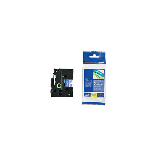Brother - Nastro -  Bianco/Blu - TZE555 - 24mm x 8mt
