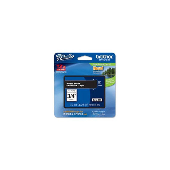Brother - Nastro -  Bianco/Nero - TZE345 - 18mm x 8mt