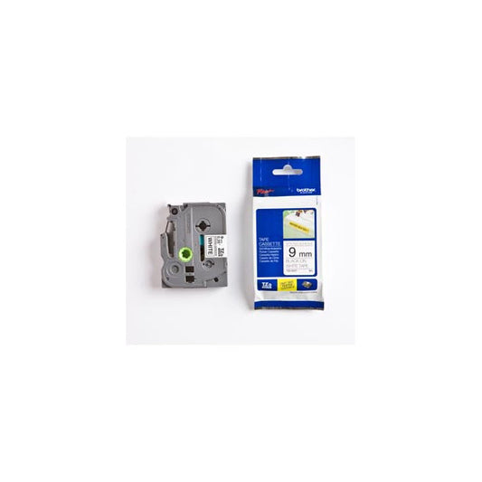 Brother - Nastro con adesivo resistente - Nero/Bianco - TZES221 - 9mm x 8mt