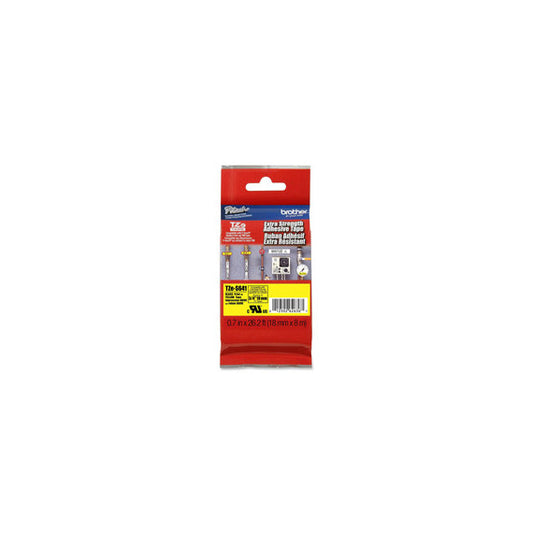 Brother - Nastro con adesivo resistente - Nero/Giallo - TZES641 - 18mm x 8mt