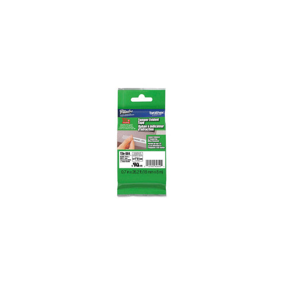 Brother - Nastro di sicurezza - bero/Bianco - TZES4 - 18mm x 8mt