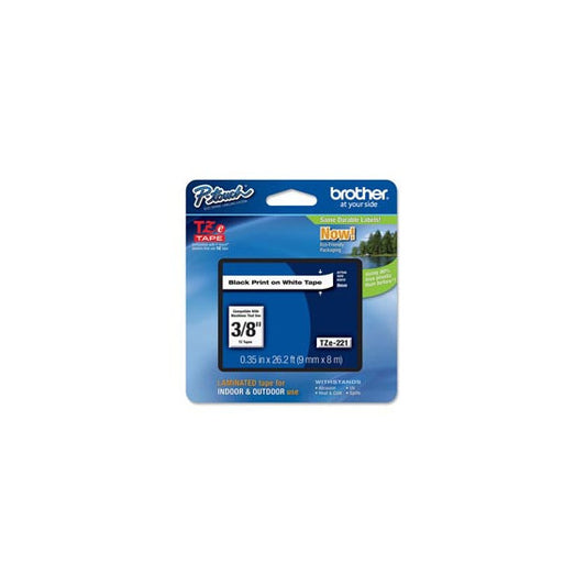 Brother - Nastro - Nero/Bianco -TZE221 - 9mm x 8mt