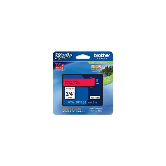 Brother - Nastro -  Nero/Rosso - TZE441 - 18mm x 8mt