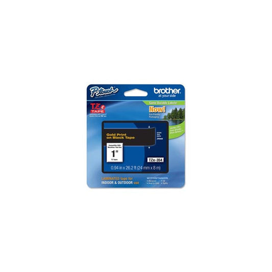 Brother - Nastro - Oro/Nero - TZE354 - 24mm x 8mt